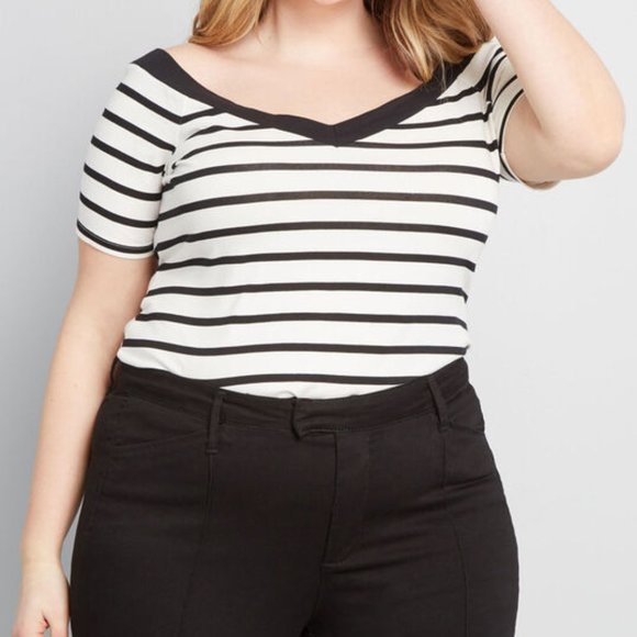 modcloth Tops - Bistro Treat Off-the-Shoulder Top